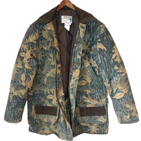 Vintage Golden Retriever Golden Bry Sportswear Trail Cover Camo Hunting Jacket - Picture 3 of 16